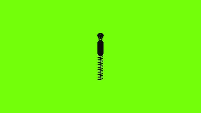 Textile zip icon animation