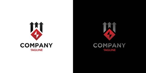 Modern and sophisticated electric logo design