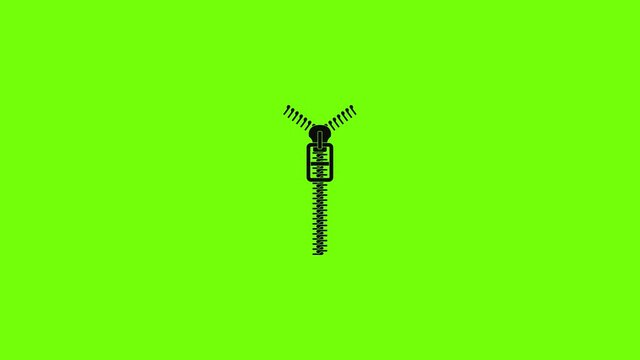Long zip icon animation