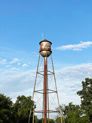 Witch Hat Water Tower in Cotter, Arkansas, on the White River, Trout Capital USA