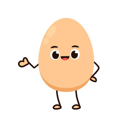 Egg character design. Egg on white background.