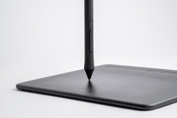 Graphic tablet on white background