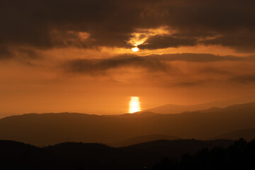 sunset in the mountain of southern Spain