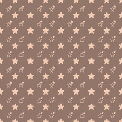 Seamless starry sky pattern in minimalist style