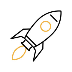 Rocket icon in dualtone color