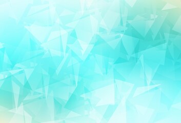 Fototapeta premium Light Green vector low poly background.