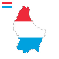 Luxemburg map vector graphics