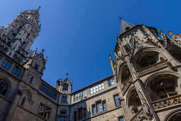 Obraz premium Neues Rathaus, the New Town Hall of Munich
