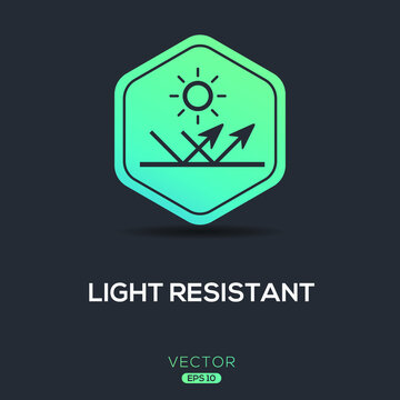 Creative (Light resistant) Icon ,Vector sign.