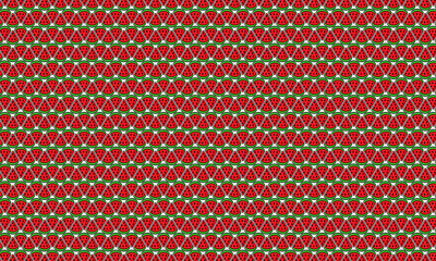 Vector seamless pattern with colorful watermelon slices.
