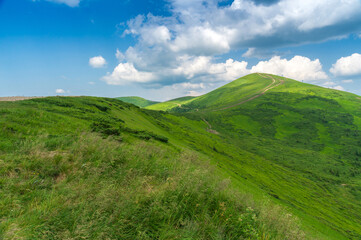 Summer mountainous landscape Carpat in Ukraine. Dragobrat ski resort