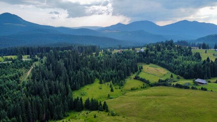 Obraz premium Tihuta Pass area after the rain.