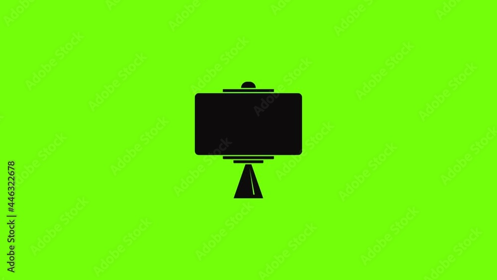 Poster Take a photo at selfie stick icon animation