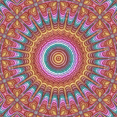 3d effect - abstract polygonal mandala style graphic 