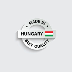 made in Hungary vector stamp. badge with Hungary flag	
