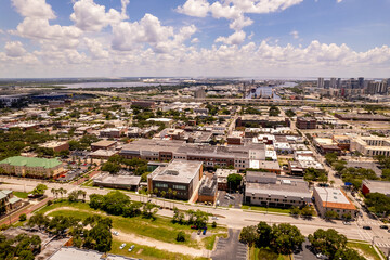 Fototapeta premium Aerial photo Port of Tampa Florida USA