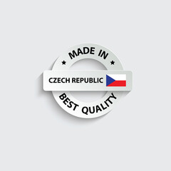 made in Czech Republic vector stamp. badge with Czech Republic flag	
