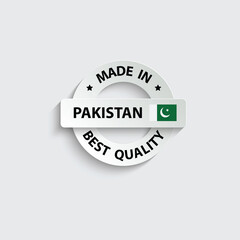 made in Pakistan vector stamp. badge with Pakistan flag	