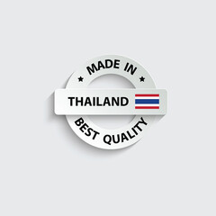 made in Thailand vector stamp. badge with Thailand flag	