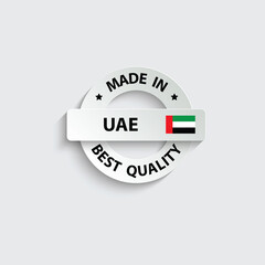 made in UAE United arab emirates vector stamp. badge with United arab emirates flag	