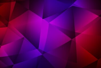 Dark Blue, Red vector polygon abstract layout.