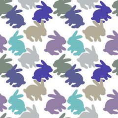 seamless pattern with bunnies
