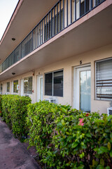 Doors to an old apartment building