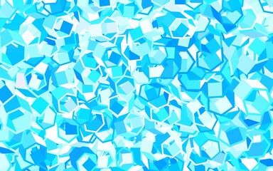 Light BLUE vector template in hexagonal style.