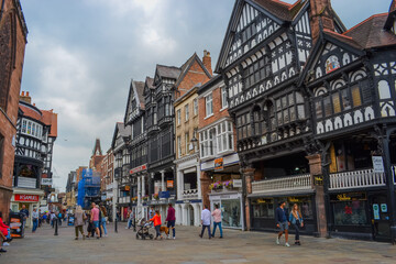 The main shopping street of the city with view to historic buildings. At the moment these are...