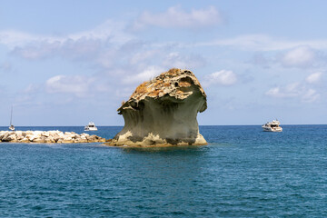 The mushroom. The mushroom-shaped rock at Lacco Ameno, Ischia, Gulf of Naples, Italy.