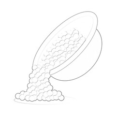 Green peas Line Icons design black. Hand drawn Green peas. Drawing Green peas, sketch.