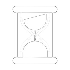Hourglass Line Icons design black. Hand drawn Hourglass. Drawing Hourglass, sketch.