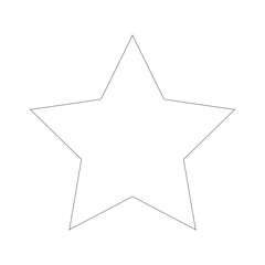 Star Line Icons design black. Hand drawn star. Drawing star, sketch.