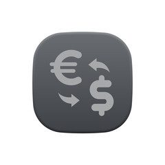 Exchange Euro to Dollar - Sticker