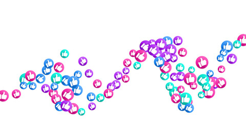 Thumbs up isolated vector like social media sign symbols.