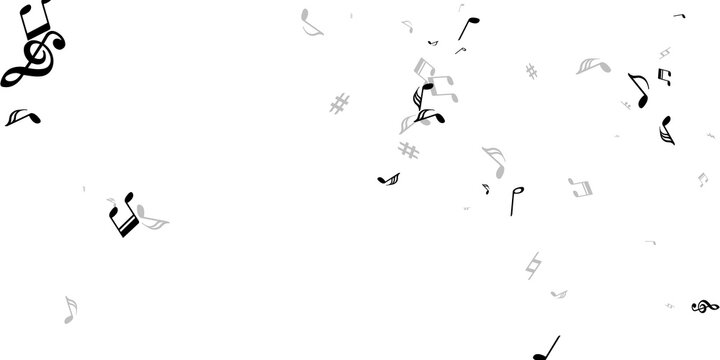 Music note symbols vector background. Song