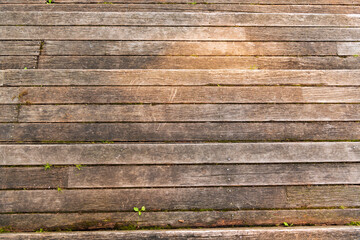 Weathered wooden decking,   horizontal softwood boards. Ideal for background  /banner
