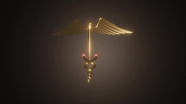 Spinning Caduceus Fixed Camera Black BG