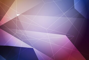 Light Blue, Red vector pattern with polygonal style.