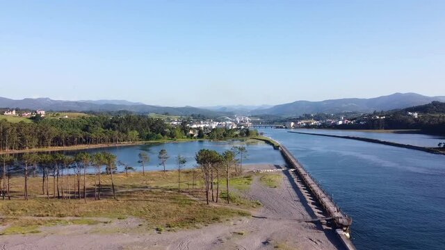 Navia in Spain, Aerial View