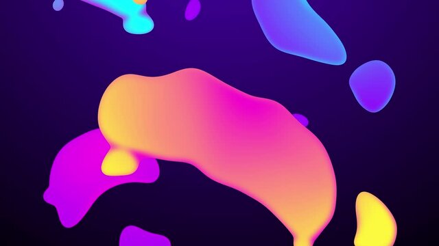 Colorful shapes. Abstract background animation.