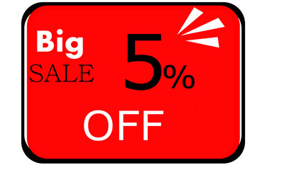 promotional sample 5% off for stores, departments and events with several discounted products
