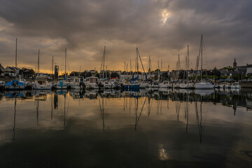 Evening in the marina of Duarnenez.