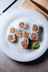 Japanese Sushi Salmon Roll