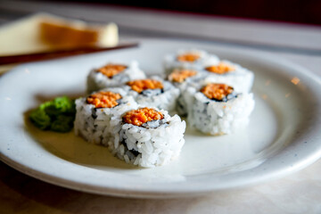 Japanese Sushi Salmon Roll