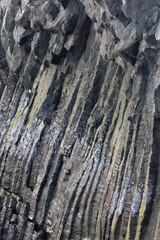 basalt columns on the cliffs of the village of Arnastapi