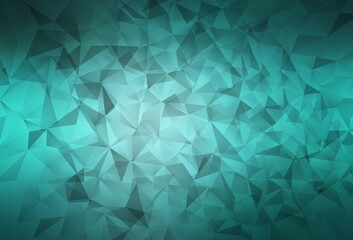 Obraz premium Light Green vector abstract polygonal background.