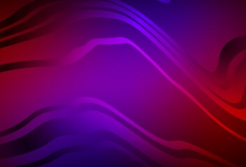 Dark Blue, Red vector backdrop with bent lines.