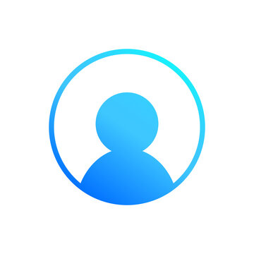 Blue avatar placeholder icon design. Profile picture placeholder icon design. 