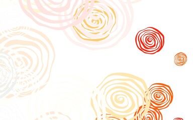 Light Red vector doodle pattern with roses.